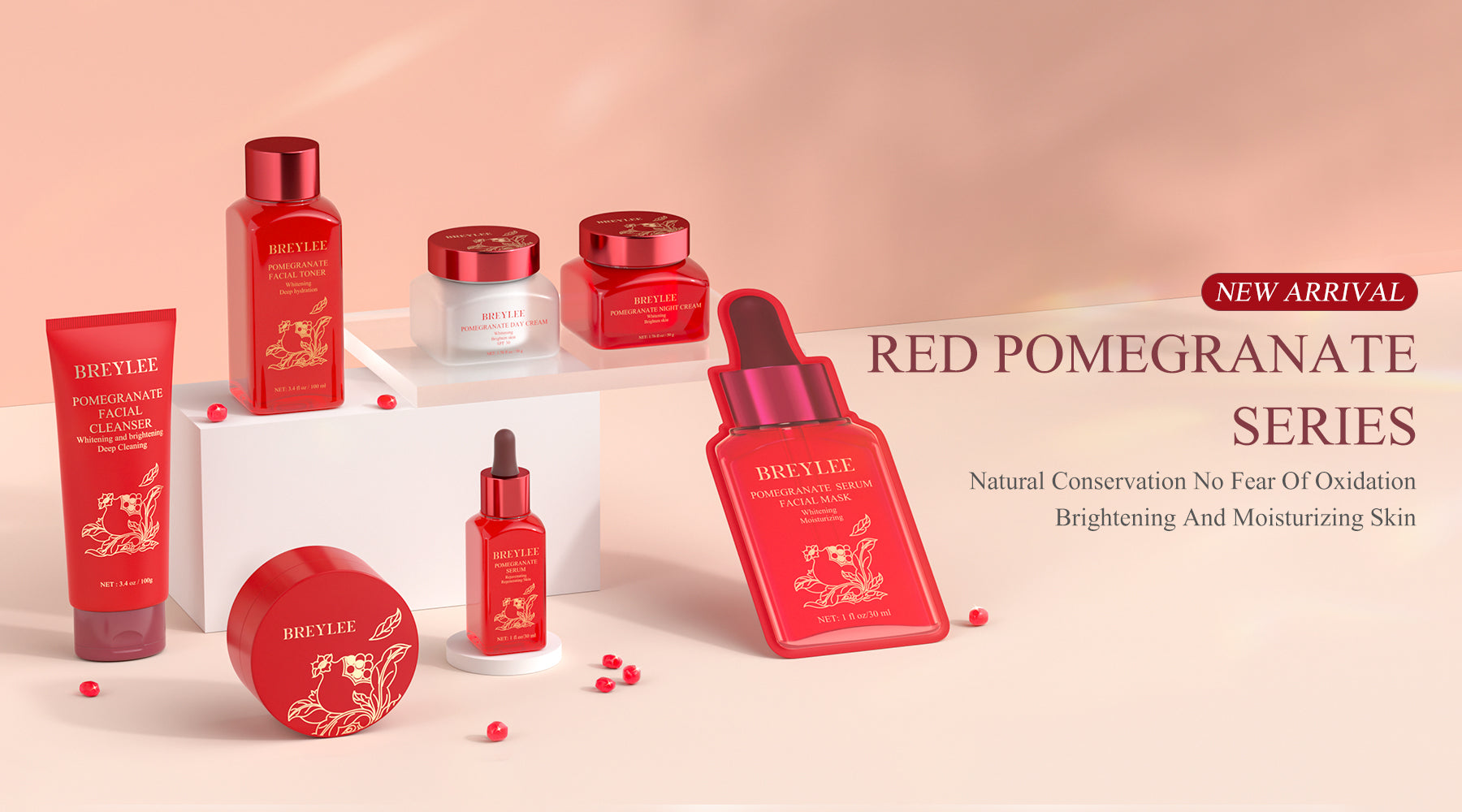 The beauty value of red pomegranate